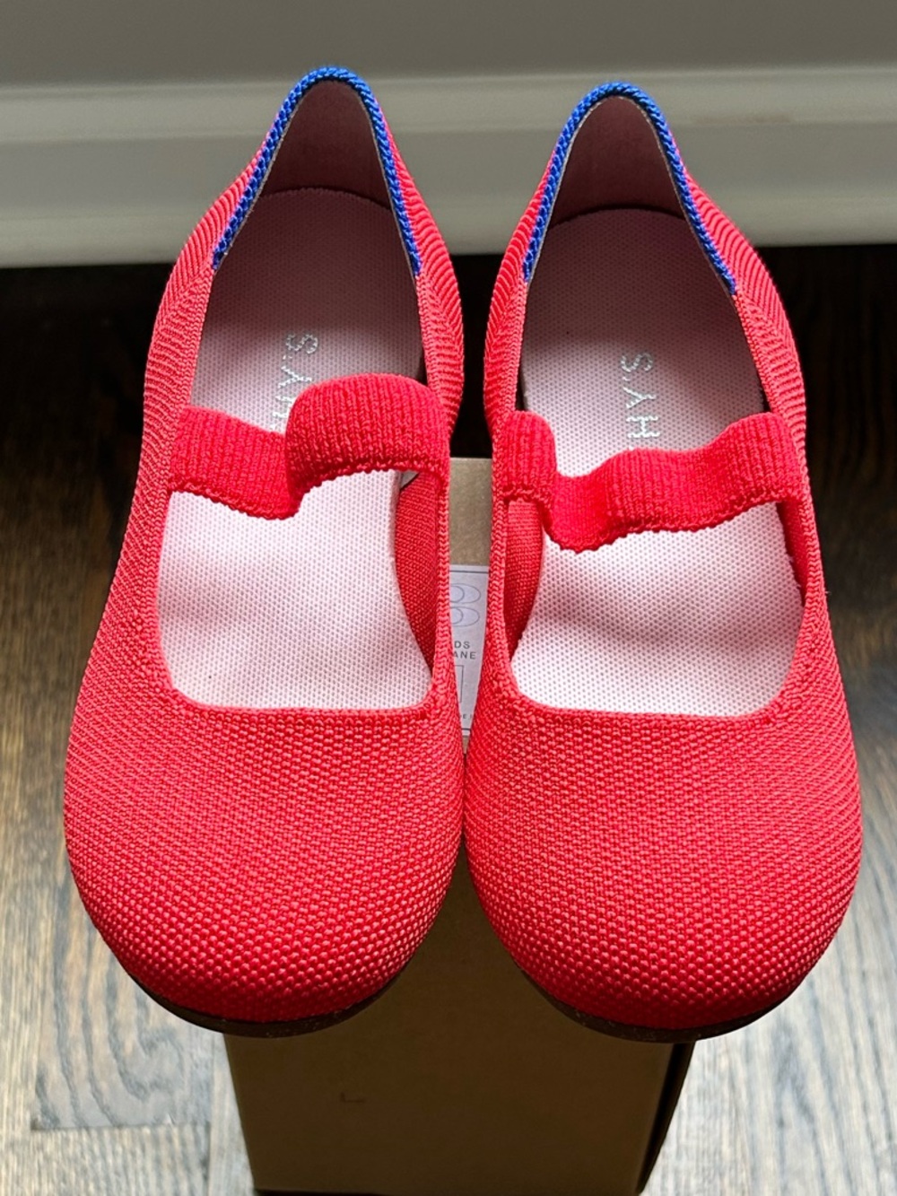 Rothy’s Girls' Red Mary Jane Knit Shoes